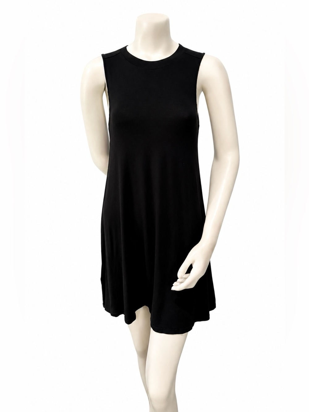 BCBGeneration Black Sleeveless Swing Dress Size Small Soft Stretch A-Line